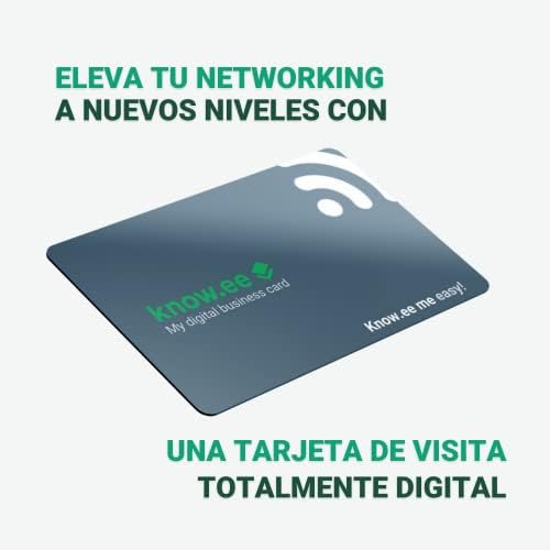 KNOW.EE כרטיס ביקור דיגיטלי | כרטיס ביקור דיגיטלי בגודל ארנק ליצירת קשר מיידי ושיתוף מדיה חברתית / כרטיס רשת חכם / תואם לכל מכשיר מדיה
